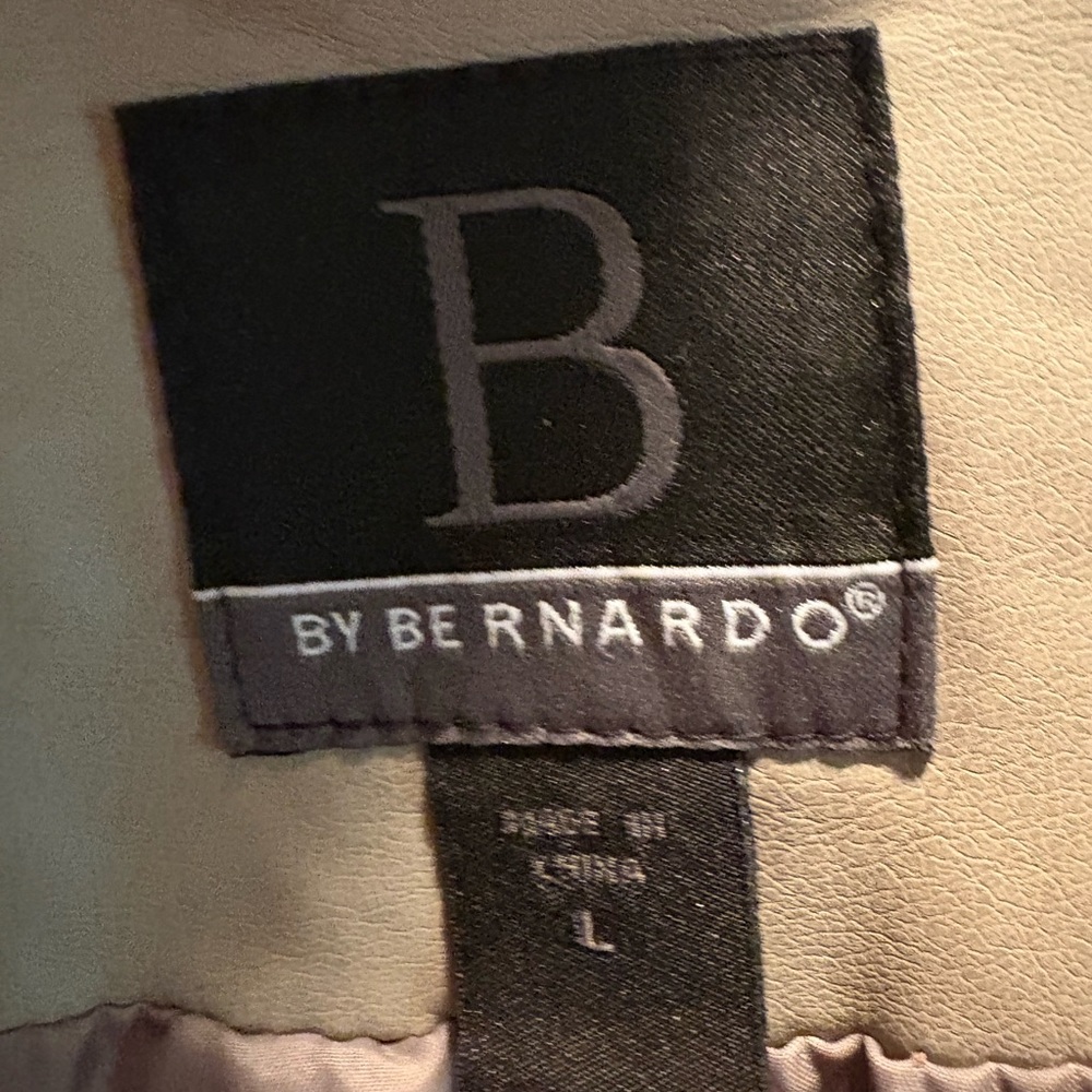 Bernardo Leather Jacket - Cream